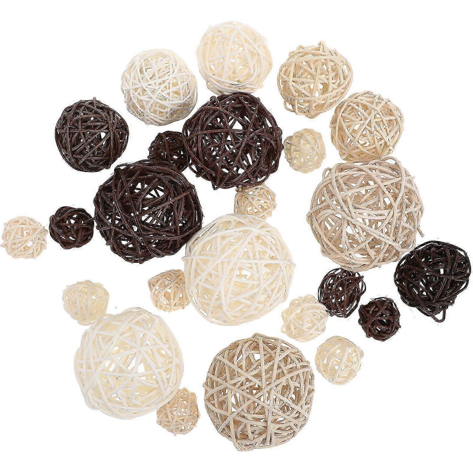 Handmade Vine Ball Decorations 24Pcs