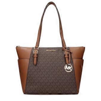 Michael Kors brązowa skórzana torba na ramię