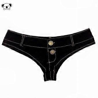 Seamless Comfort Women's Thong Underwear, Denim-Print, F14783
