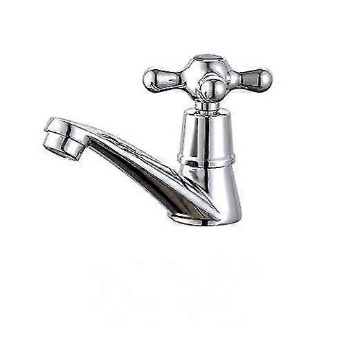 Single Cold Water Faucet Water Tap, Single Cold Tap Chrome Basin Water Tap, For Home Bathroom Toilet Sink Basin Kitchen