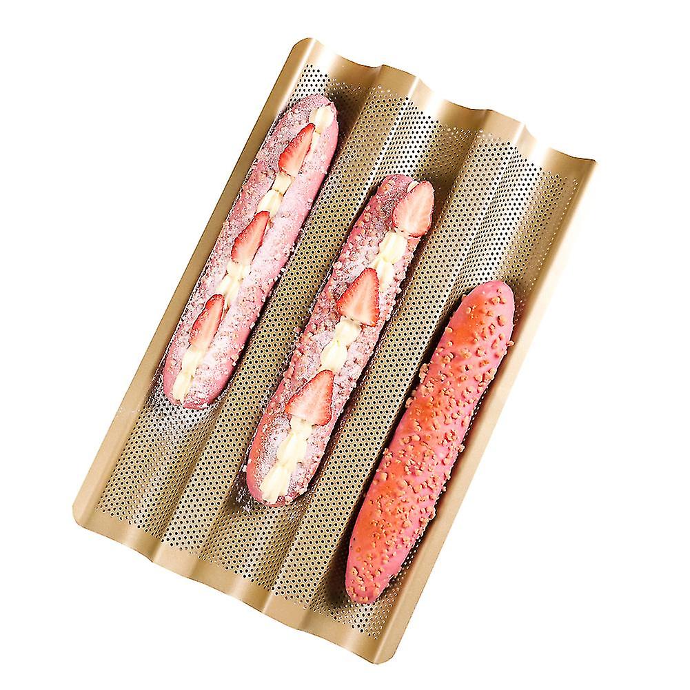 Non-stick Baguette Pan Frech Bag Baking For 3 Baguette