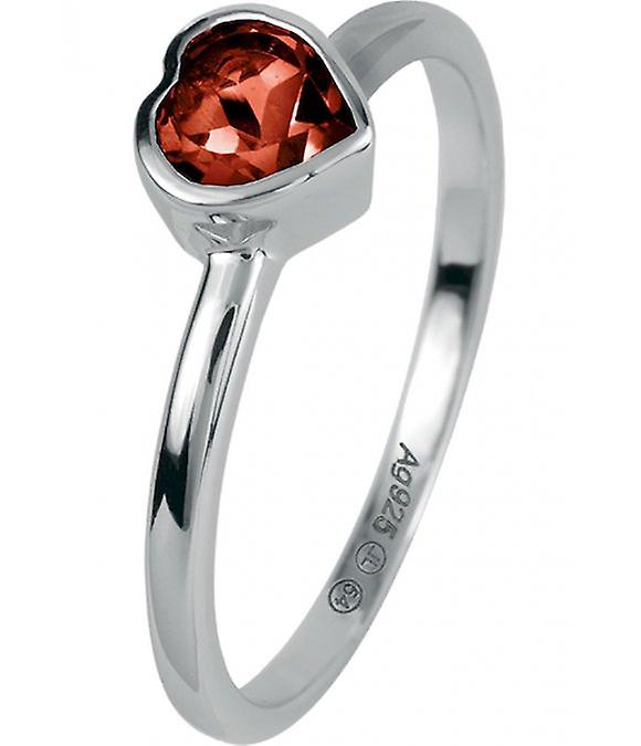 Jacques Lemans - Ring Sterling Silver with Garnet - SE-R157B56 - Ring Width: 56