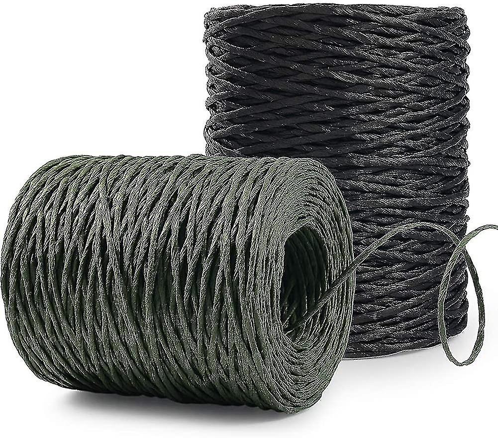 2 X 150m Paper Cord, Paper Thread, Natural Iron Wire Paper Cord, Iron Wire Rattan Paper