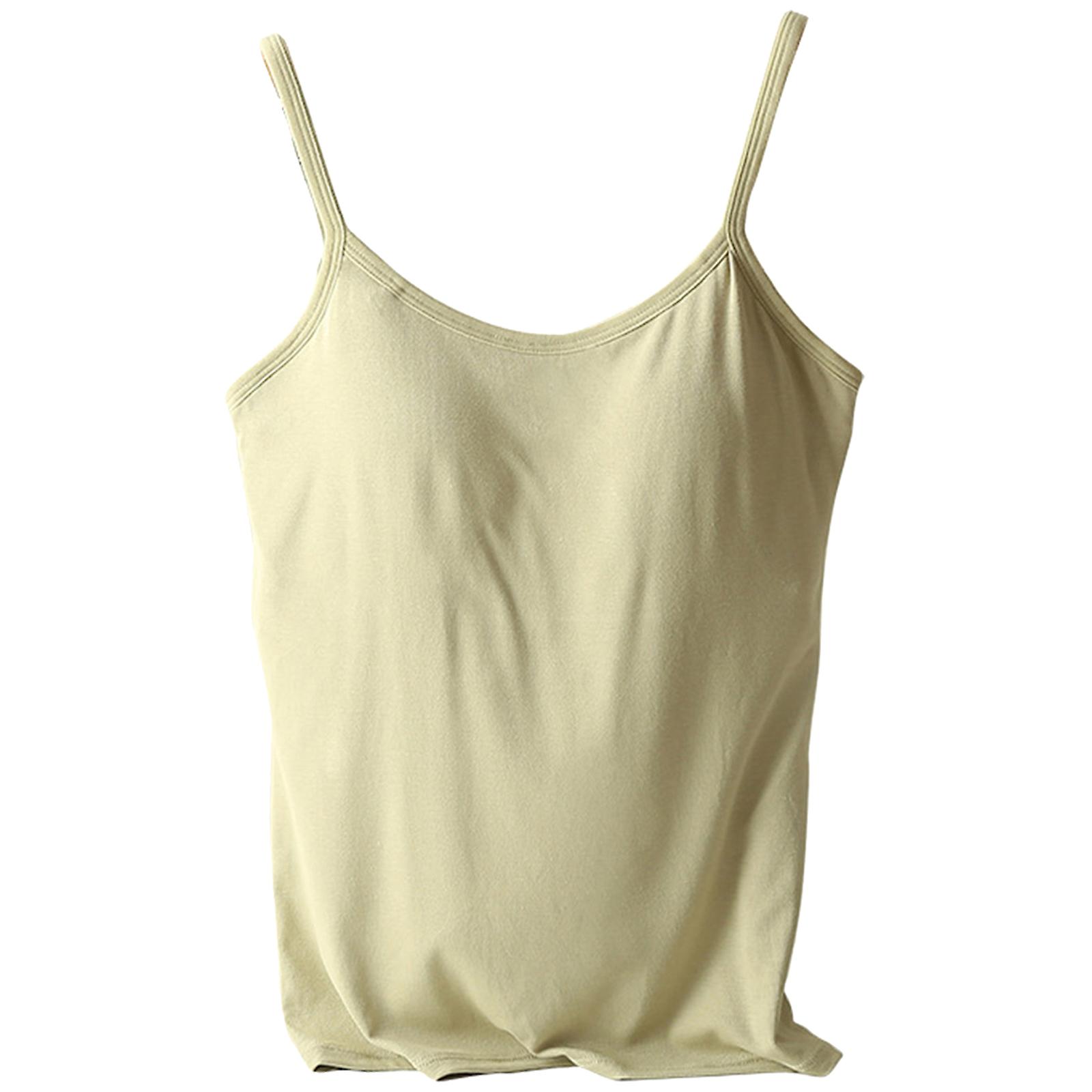 Built-in Bra Vest With Adjustable Shoulder Straps, Cool Small Suspenders, Wear At Home, Go Out Outfit,excellent Sports Fabric