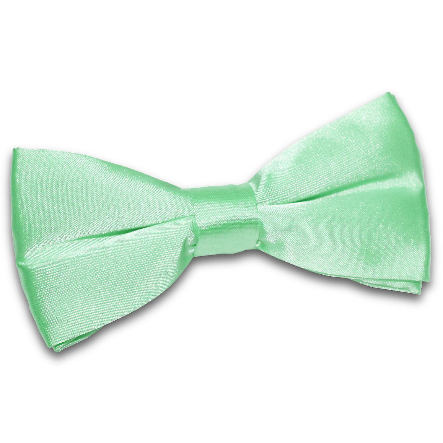 Mint Green Plain Satin Pre-Tied Bow Tie