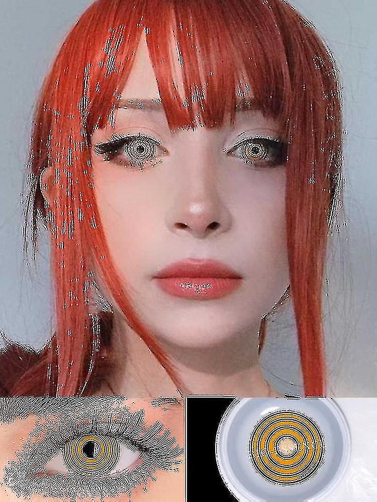 Makima 1 ζεύγος cosplay έγχρωμων φακών επαφής για τα μάτια anime αξεσουάρ αλυσοπρίονο άνθρωπος Makima Cosplay κόκκινο φακούς Anime φακούς