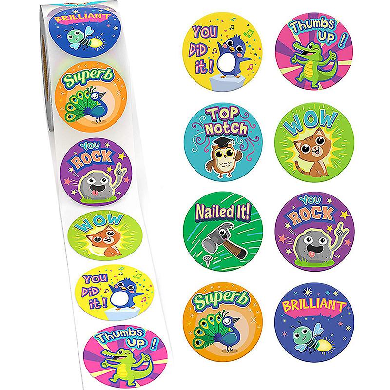 500pcs/roll Motivational Reward Encouragement Stickers For Students Teachers