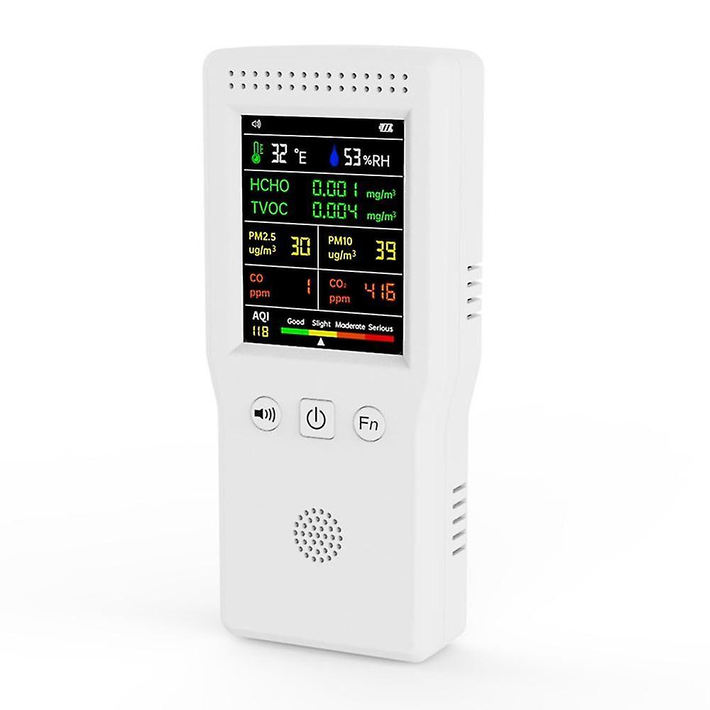 9 In 1 Quality Detector Lcd Display Pm2.5 Pm10 Hcho Tvoc Co Co2 Temperature Humidity Quality Monito