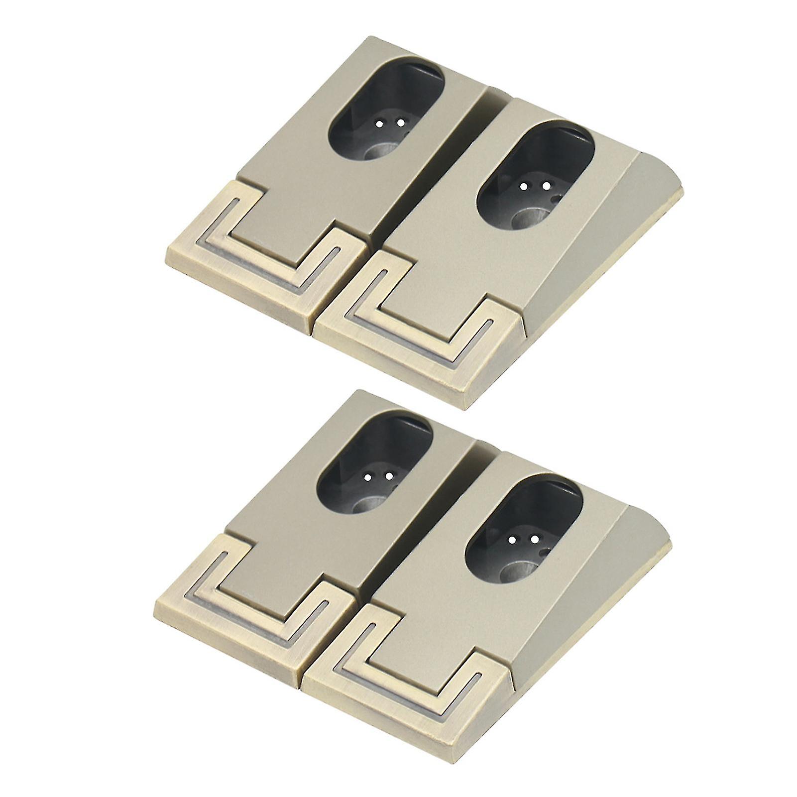 4 قطع البيضاوي الملابس السكك الحديدية قضيب قوس حامل خزانة ملابس شفة المقبس الملحقات