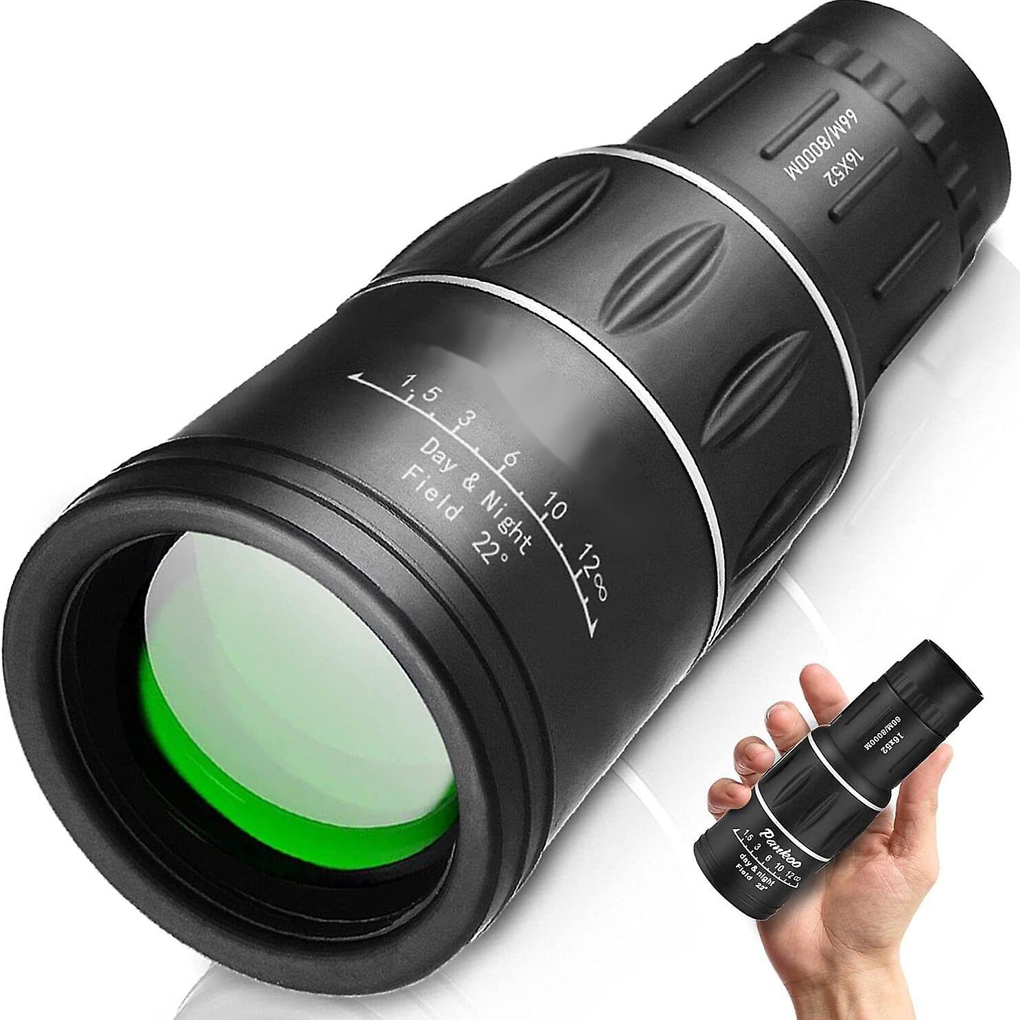 Capture Every Detail With Our High-definition 16x52 Monocular Telescope - Perfect For Bird Watching Camping Travel And Life Concerts Use With Your