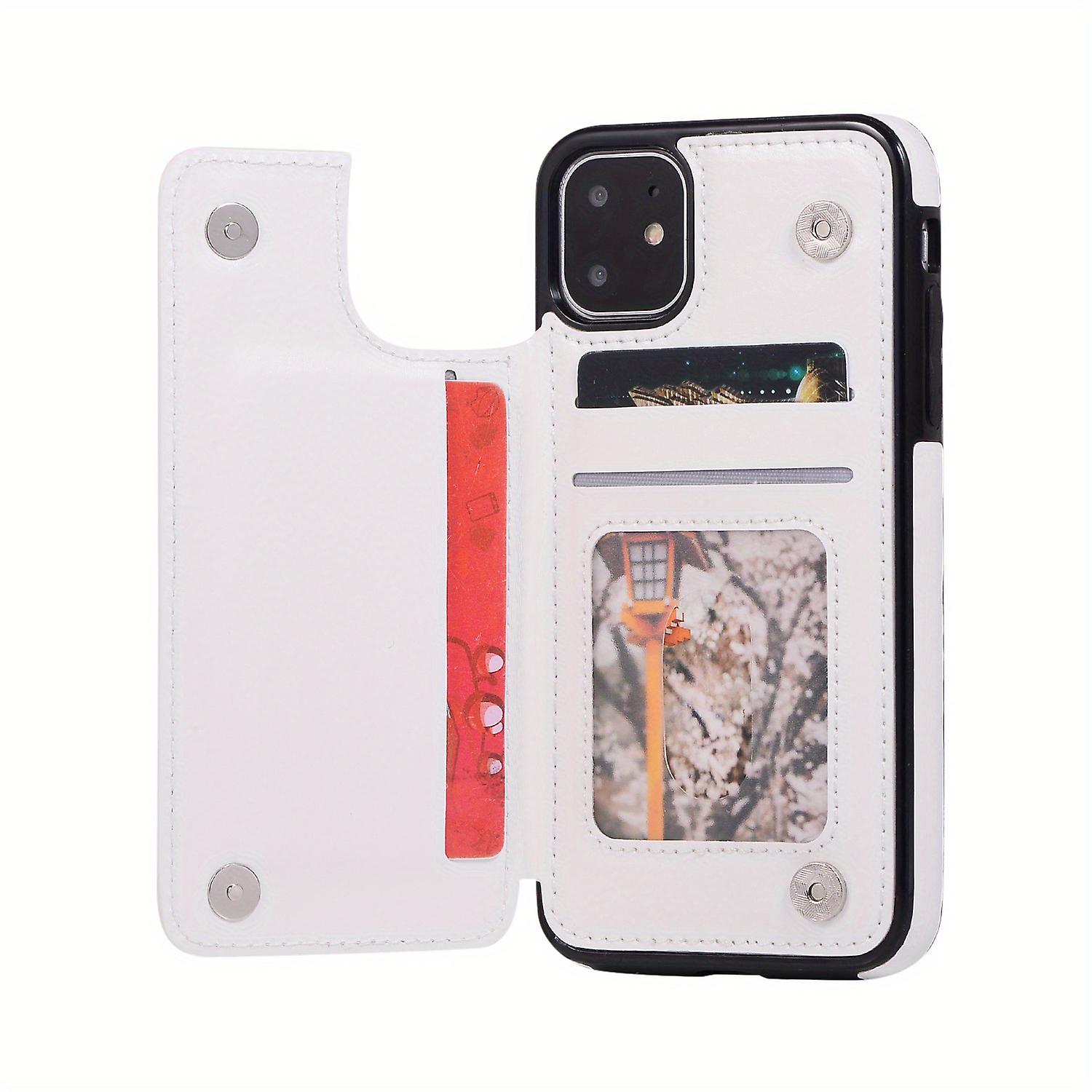 For Iphone 14 13 12 11 Pro Max Xr Xs Max Se 2022/2020 7 8 Plus Wallet Case With Card Holder Pu Leather Kickstand Card Slots Case Double Magnetic Cla