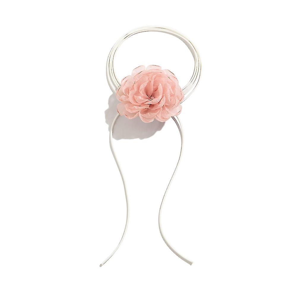 Fashion Trend Mesh Flower Rose Collarbone Chain Temperament Simple Necklace