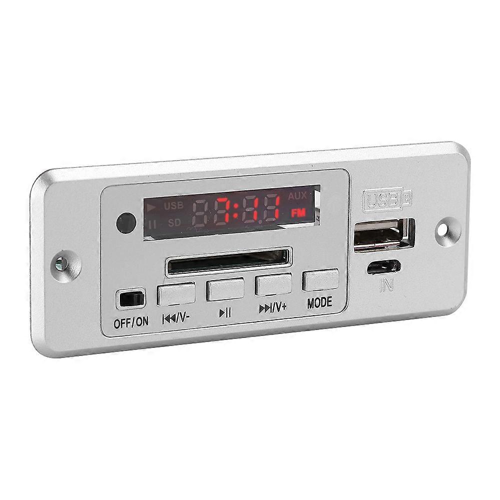 5V MP3 Audio Decoder Module USB FM Radio MP3 Decoding Board Music Player  with Power AmplifierSilver