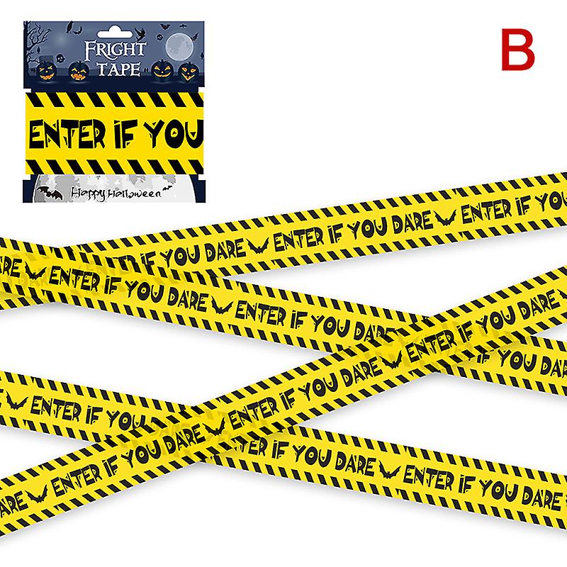 Halloween Warning Tape Signs Halloween Props Window Prop Party Danger Warning