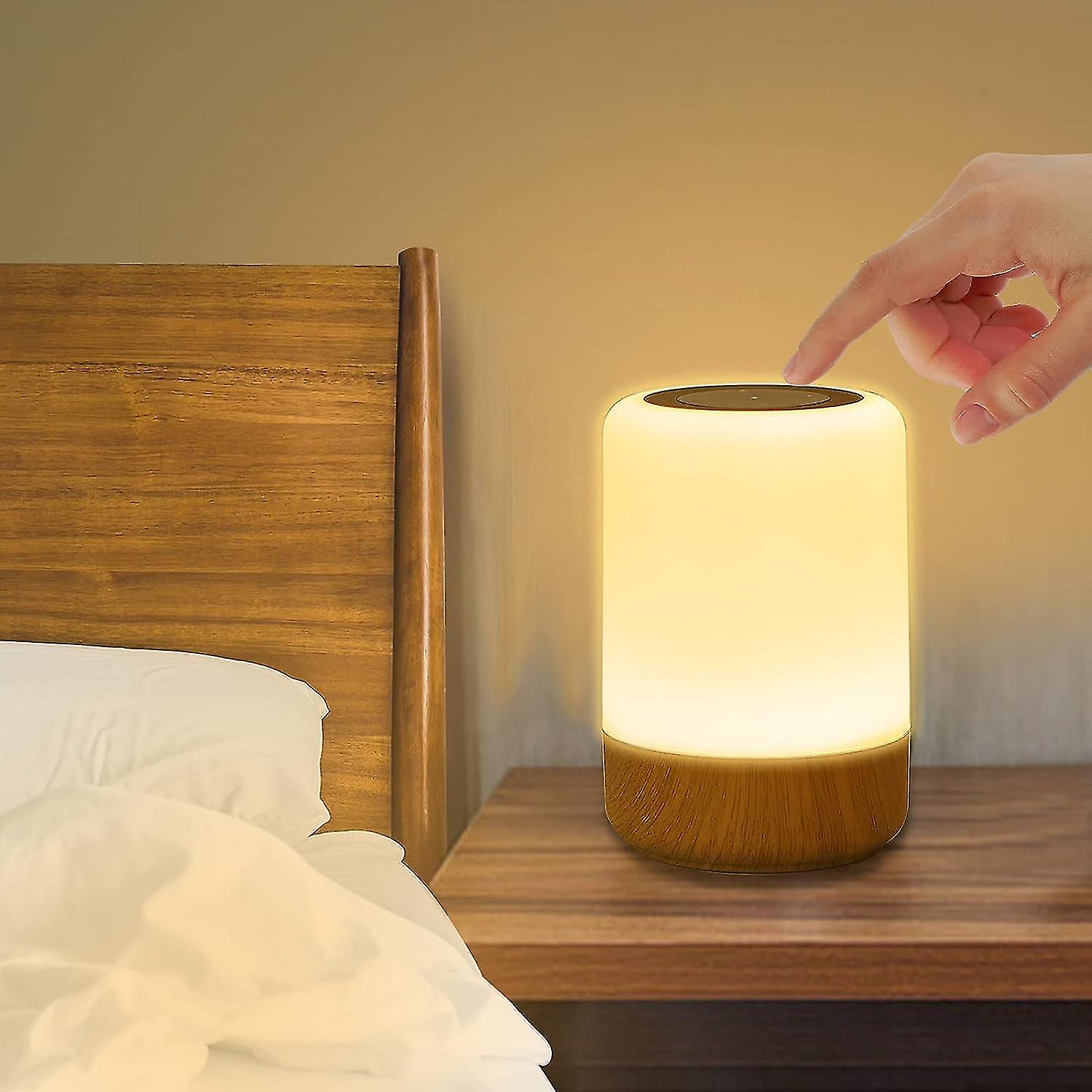 Wireless Touch Lamp Dimmable Night Light With Rgb Color Changing & Modes