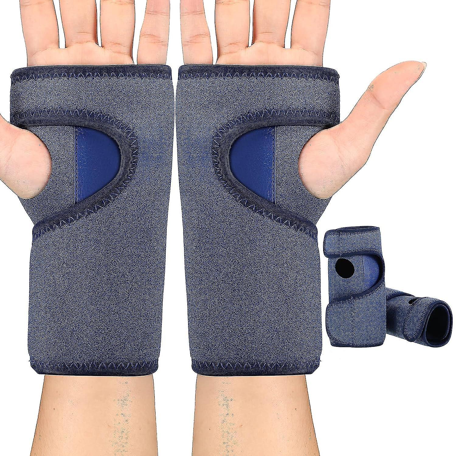 2 Pieces Carpal Tunnel Wrist Braces For Night Wrist Sleep Support Brace Wrist Splint Stabilizer And Hand Brace Cushioned To Help With Carpal Tunnel An