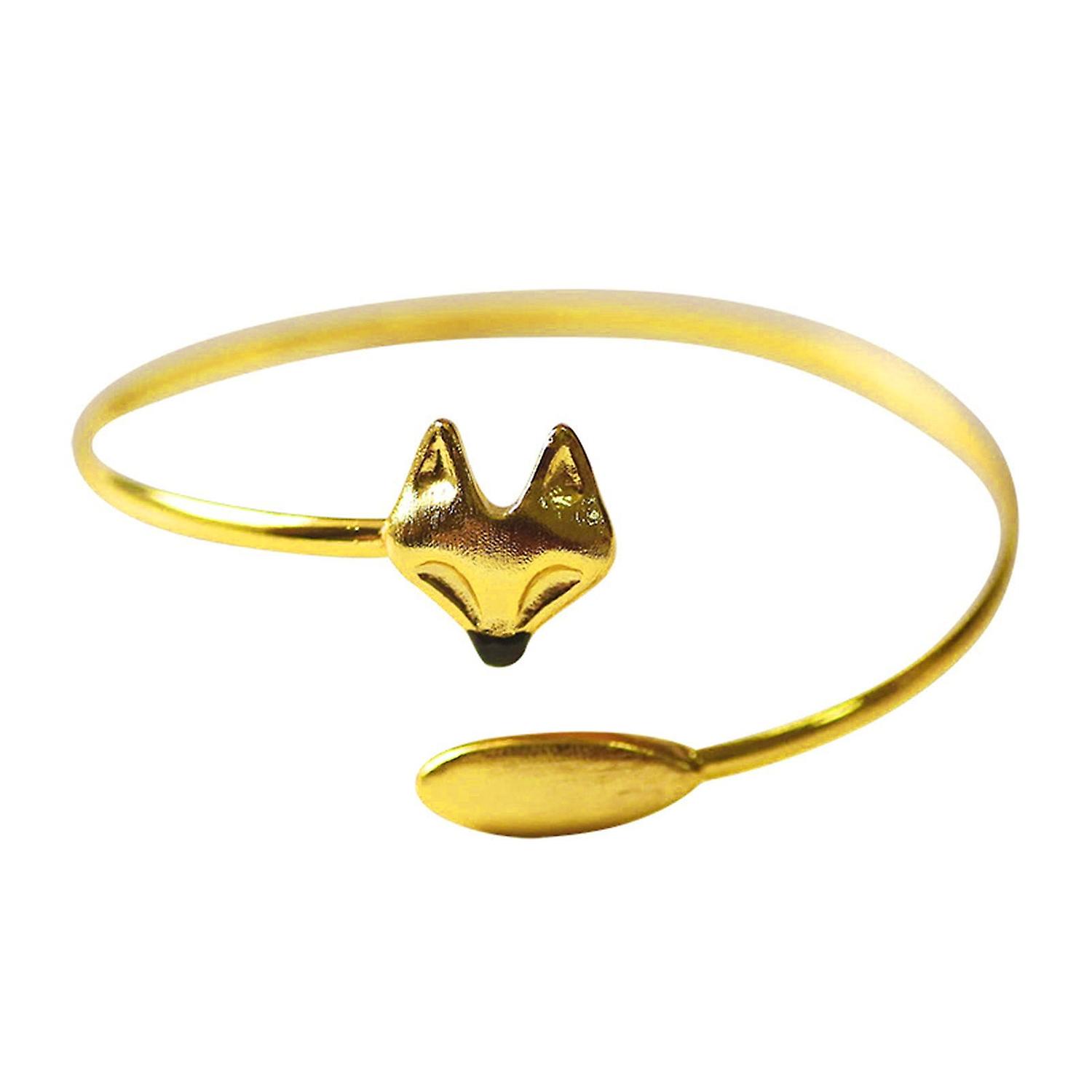 Creative Women Little Fox Shape Bangle Elegant Open Adjustable Bracelet Electroplating Simple Bracel