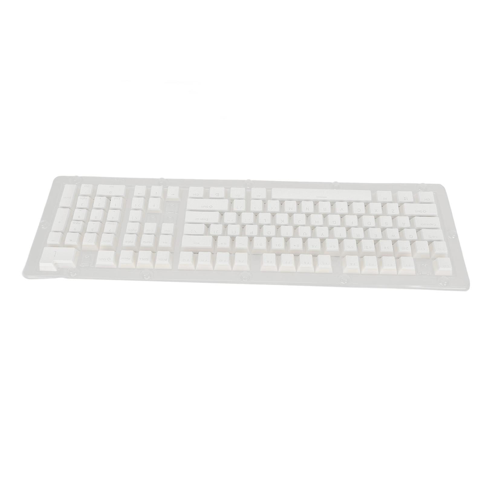PBT Keycaps High Low Layout Double Layer 2 Color 108 Keys Mechanical Keyboards for 61 87 104 108 Key Keyboard White 