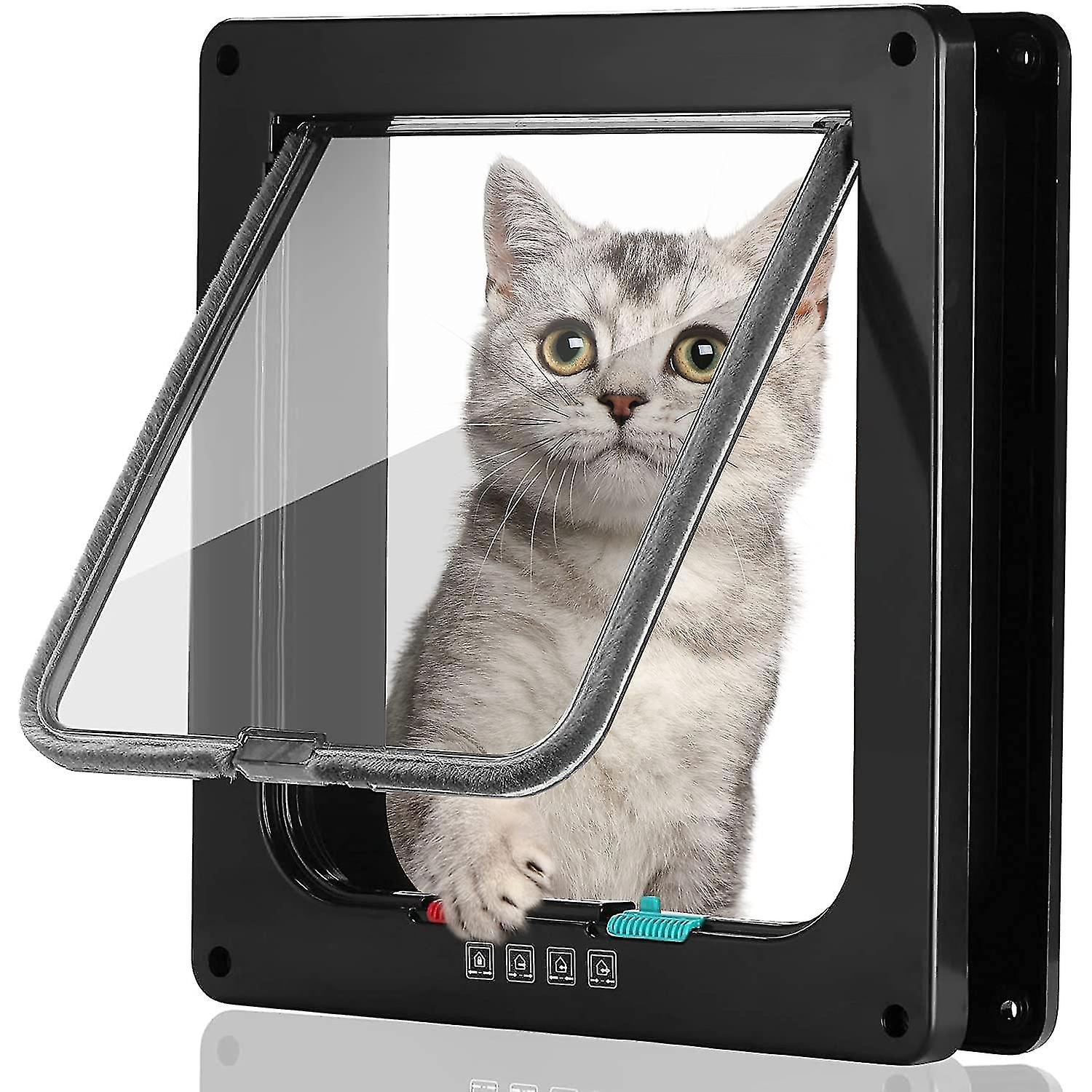 Cat Door Small Pet Entry And Exit Security Gate On Doors And Windows