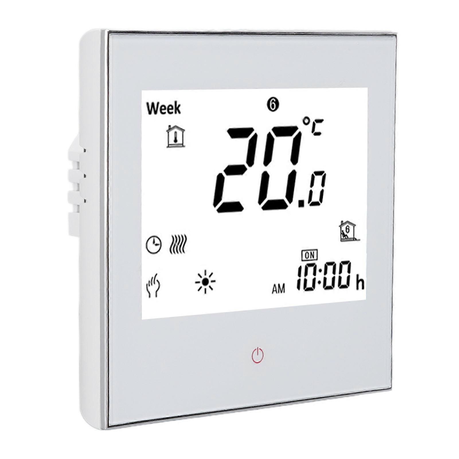 Programmable Electric Heating Thermostat LCD Touch Screen PC and ABS Temperature Controller for Home White AC 95?240V
