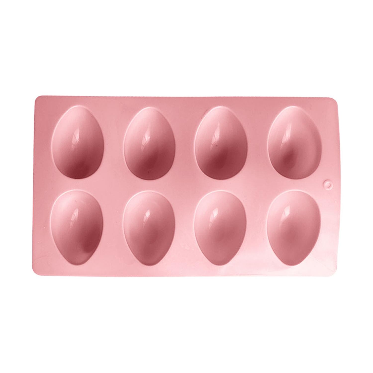 Candy Mold Easy Demoulding Non-stick Heat-resistant DIY Three-dimensional 8 Grids Easter Egg Shaped
