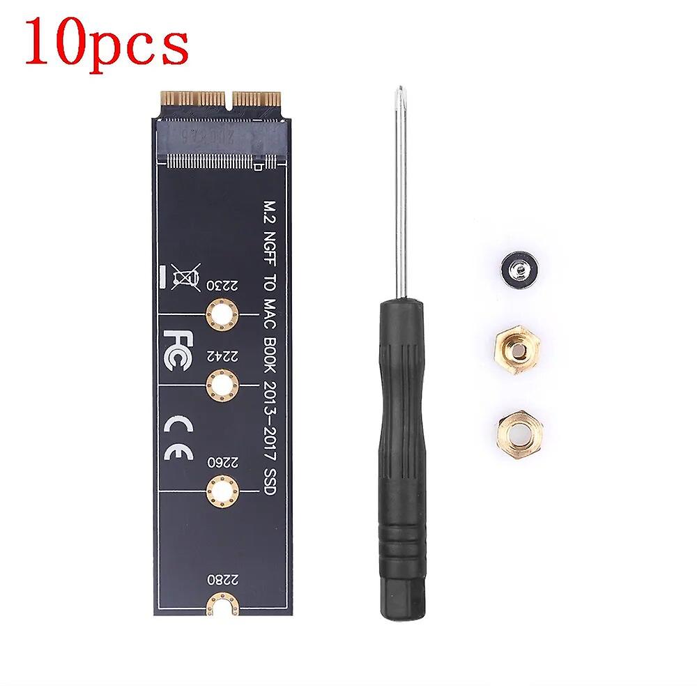 10pcs/lot  M.2 NVME SSD Convert Adapter Card for MacBook Air Pro Retina 2013-2017 NVME/AHCI SSD Upgraded Kit For A1465 A1466 Bluetooth Transmitters