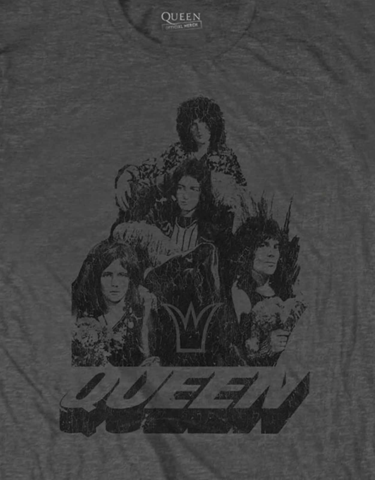 Queen T-Shirt Crest Homme Noir Noir - Prêt-à-Porter