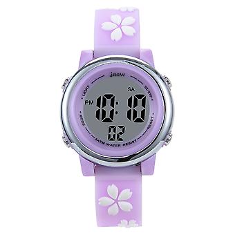 SUJI Purple Kids Watch 3D Cartoon Toddler Wrist Digital Watch Waterproof 7 Color Lights with Alarm Stopwatch for 3-10 Year Boys Girls Little Child