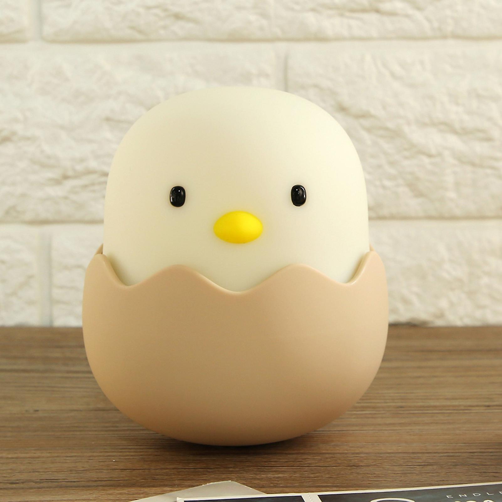 Cute Chick Shape USB Silicone LED Rechargeable Night Lamp Mini Reading Light (Warm White)
