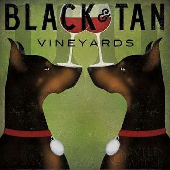 Double Doberman Vineyards Poster