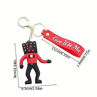 SBMLV 4pcs New Skifidi Toilet Doll Keychain, Funny Peripheral Pendant, Friend Gift, Office Companion Gift, Popular Backpack Pendant