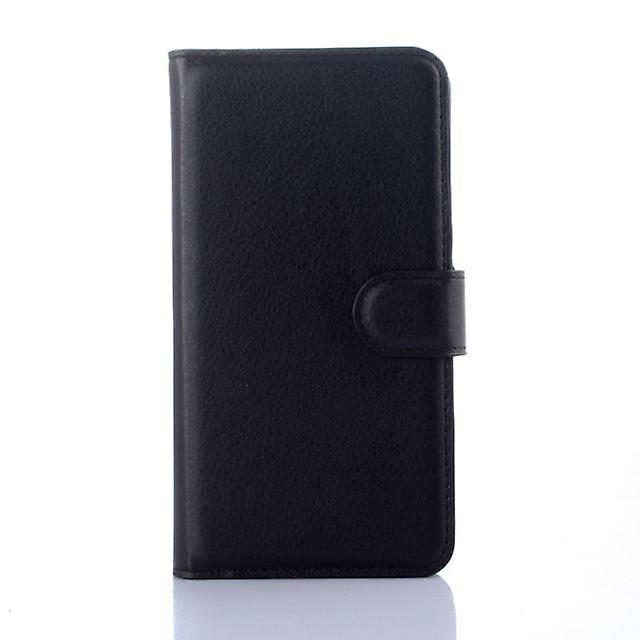 Nokia 640 Shockproof Wallet Folio Leather Case - Black