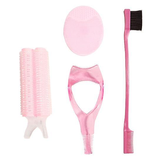 4Pcs/Set Eyelash Tool Aids Fine Workmanship User-friendly Mini Functional Simple Household Eyebrow Brush for Personal Use