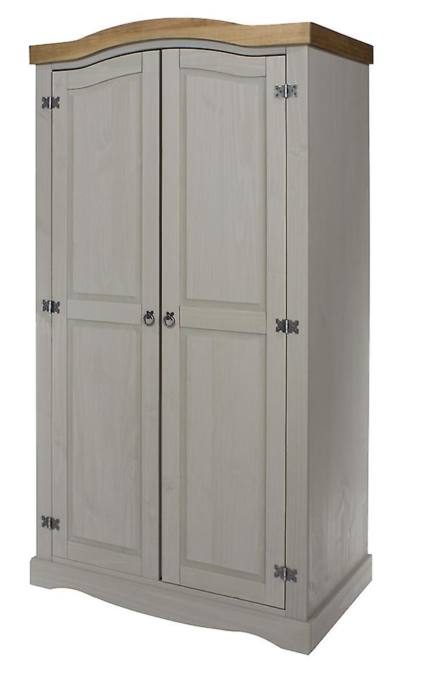 Coson Wardrobe - Grey Pine - 2 Doors