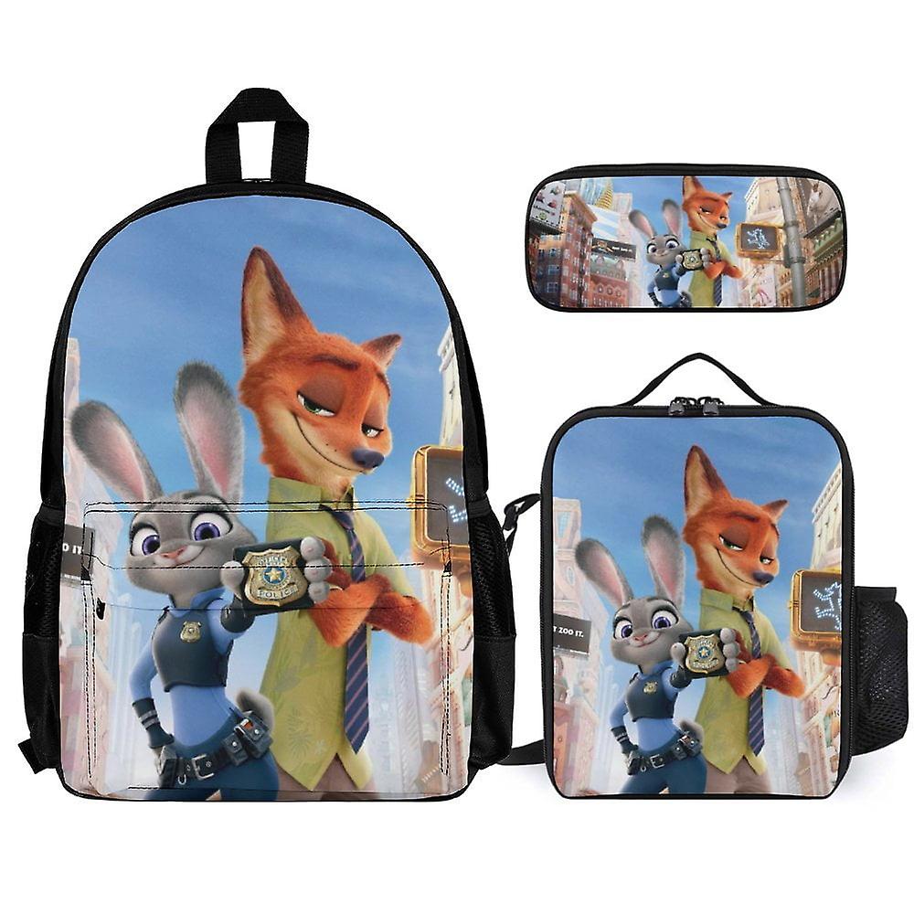 Zootopia 3Pcs Backpacks Sets with Lunch Bag And Pencil Case