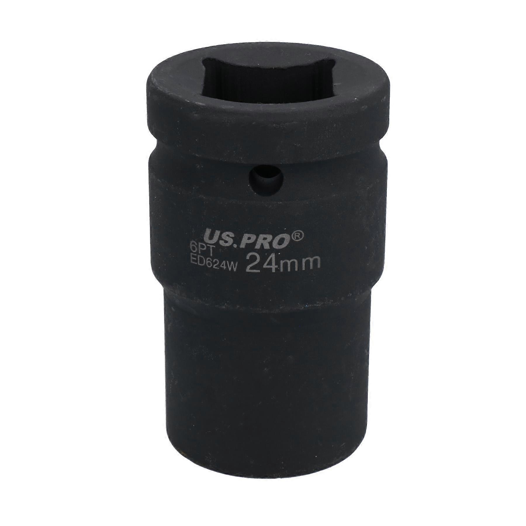 1” Drive 24mm Double Deep Impact Impacted Socket 6 Sided Single Hex HGV