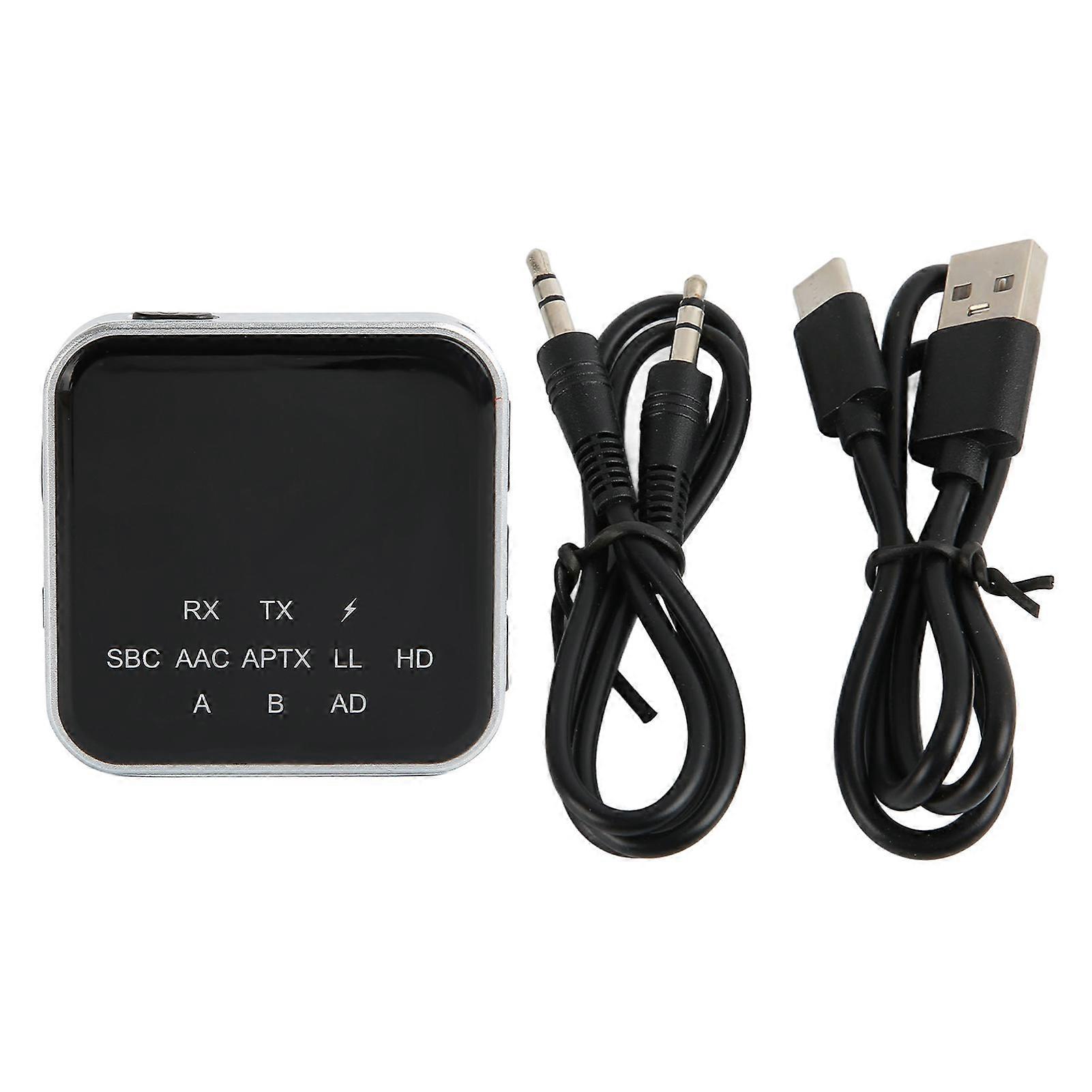 Bluetooth Transmitter Receiver Multifunction Low Latency 2 in 1 Bluetooth Adapter with 3.5mm AUX Interface for TV PC