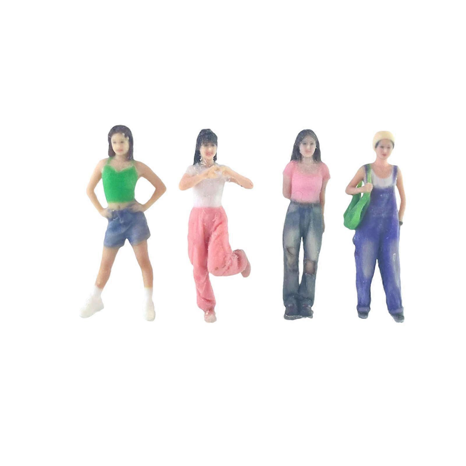 4pcs 1:64 scala ragazza figura fai da te progetti s scala collezioni diorami decor