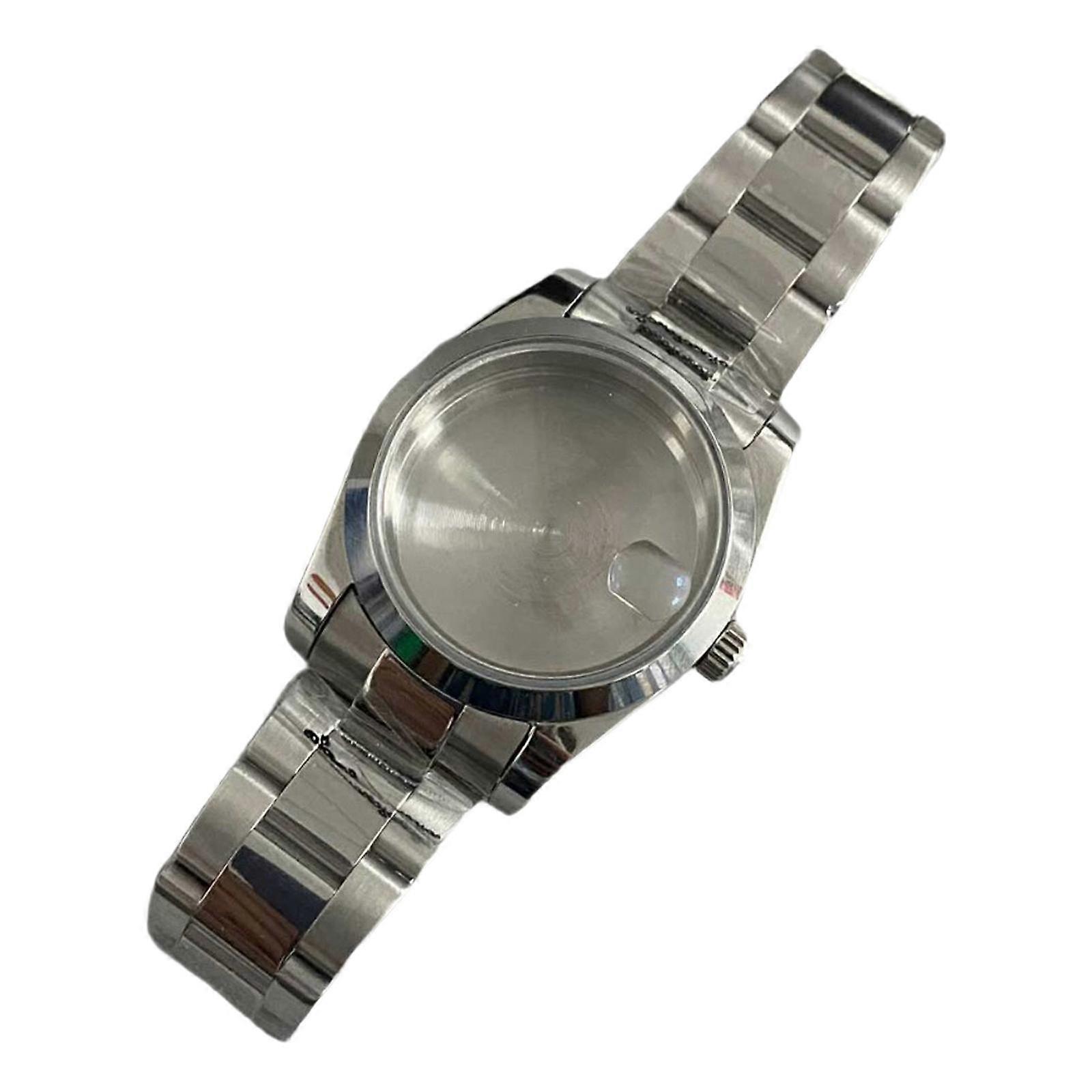 Watch Case Accessories for NH35/NH36/4R Movement 36mm with Strap Replacement Magnifying Case