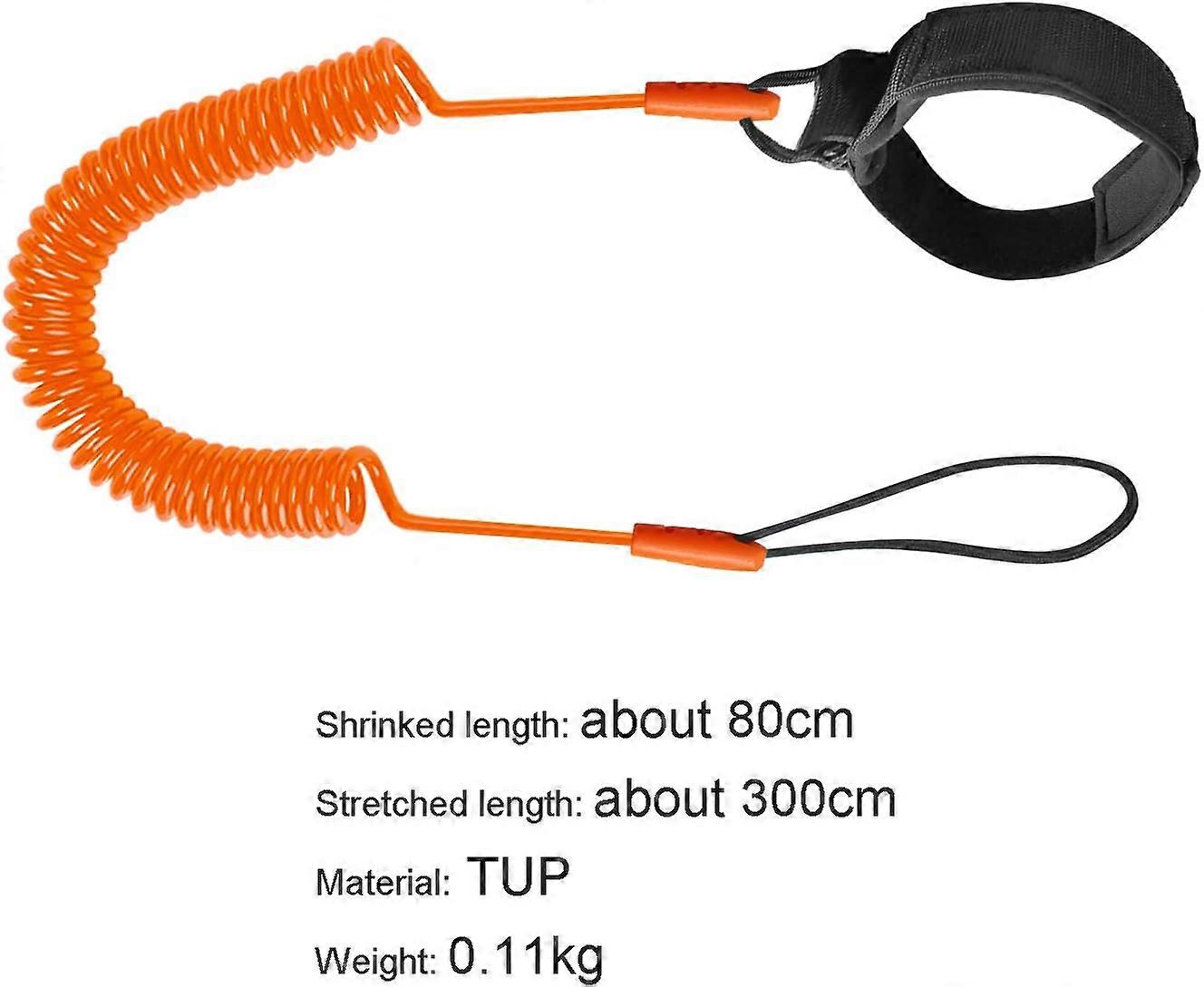 2.6 ft Surf Leash,Sup Leash Telescopic Ankle Spiral for Stand Up Paddle Board Kayak