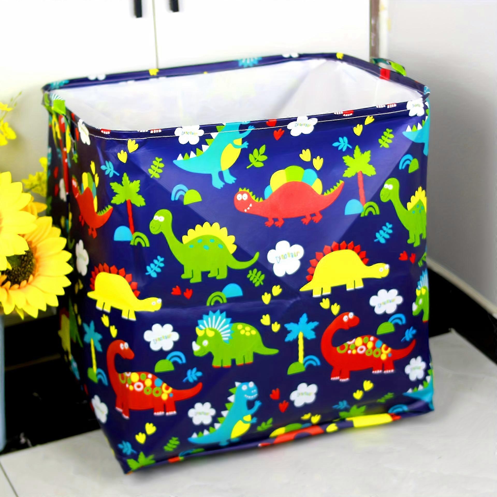 Cartoon-Themed Foldable Laundry Basket with Drawstring, Handles for Easy Carry - Versatile Clothes & Quilt Storage
