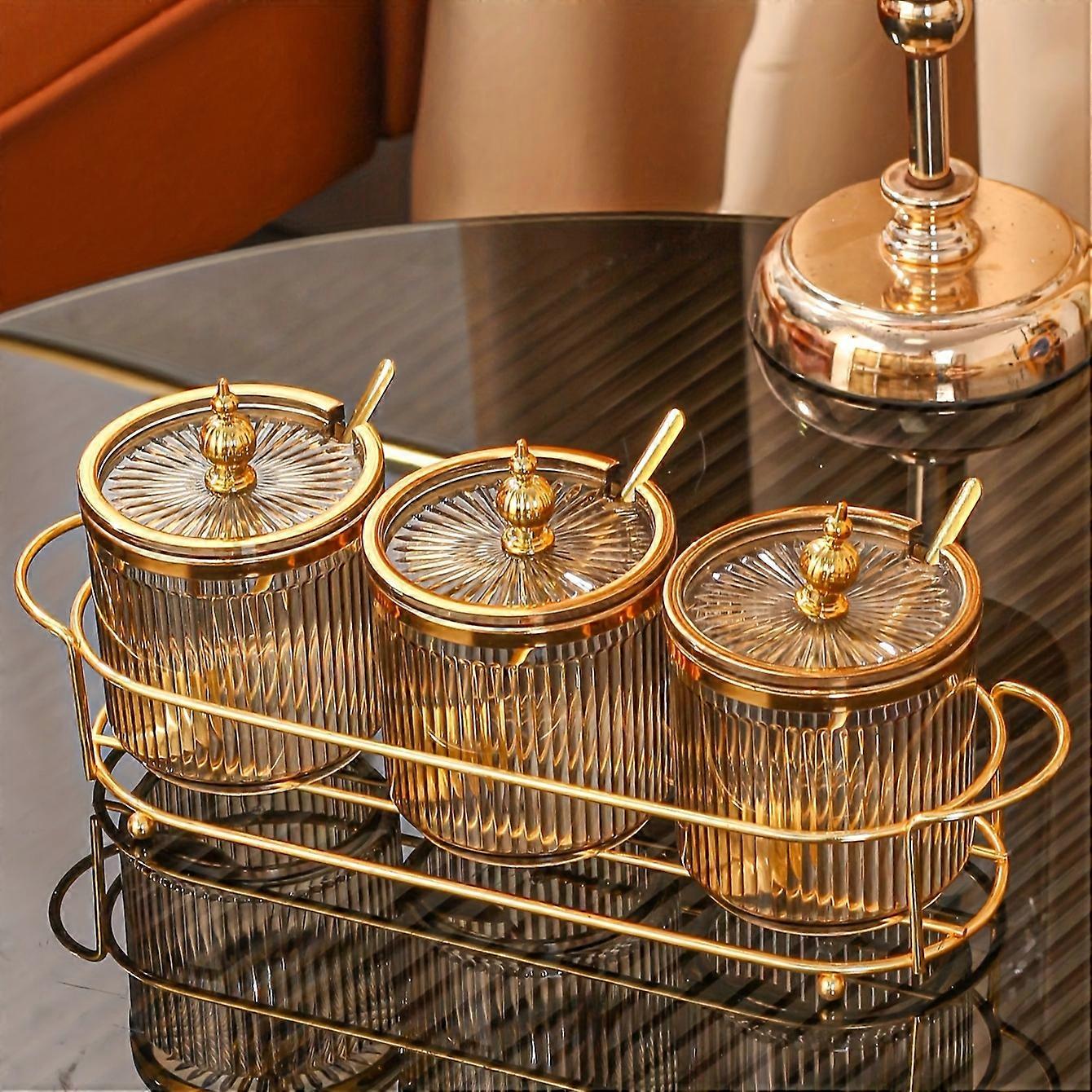 1 Set, Seasoning Pot Set, Kitchen Spice Pot, Seasoning Containers, Creative Monosodium Glutamate Pot, Salt And Pepper Jar With Tray, Pepper Contaniers