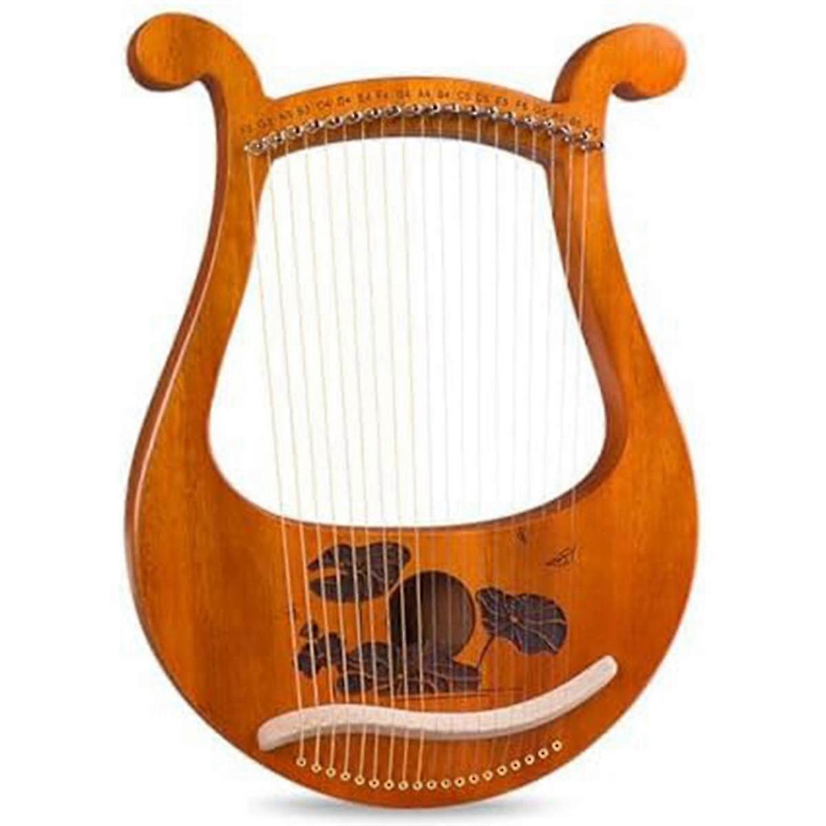 Lyre Harp 19 String Beginners Harp,Portable 19-Tone Small Harp 19-String Lyre Musical Instruments S-C15