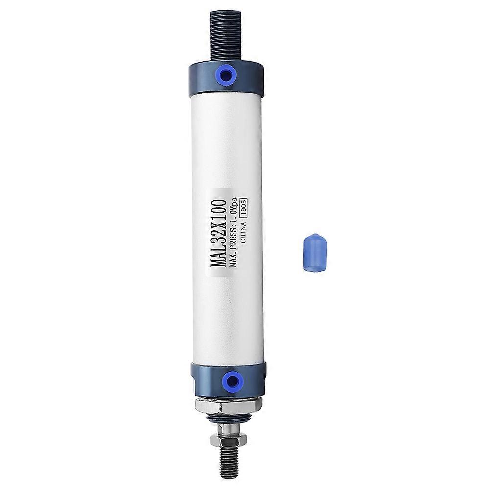 MAL 32 mm Einzelstange, doppeltwirkend, Mini-Pneumatik-Luftzylinder, Aluminiumlegierung (Hub 100 mm)
