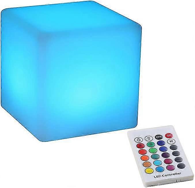 4 "LED مكعب ضوء ليلي ، 16 لونا وجهاز تحكم عن بعد ، بطارية إضاءة محيطة ، إضاءة محيطة ، إضاءة ليلية للأطفال والبنات