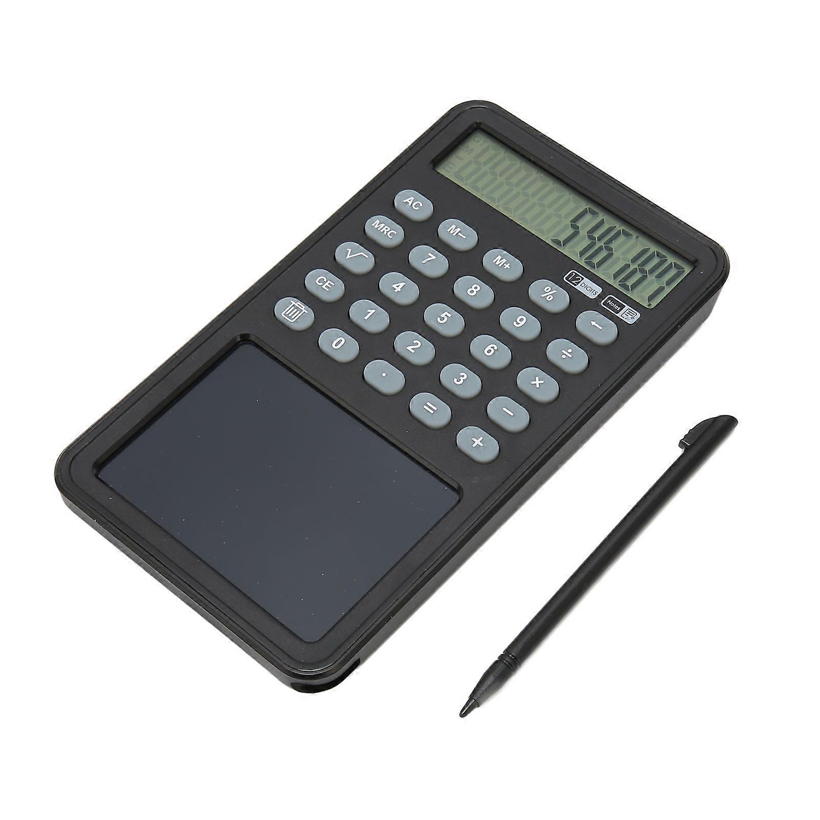 Scientific Calculator with Notepad 12 Digits LCD Display Calculator for Student Teacher Office High School Black