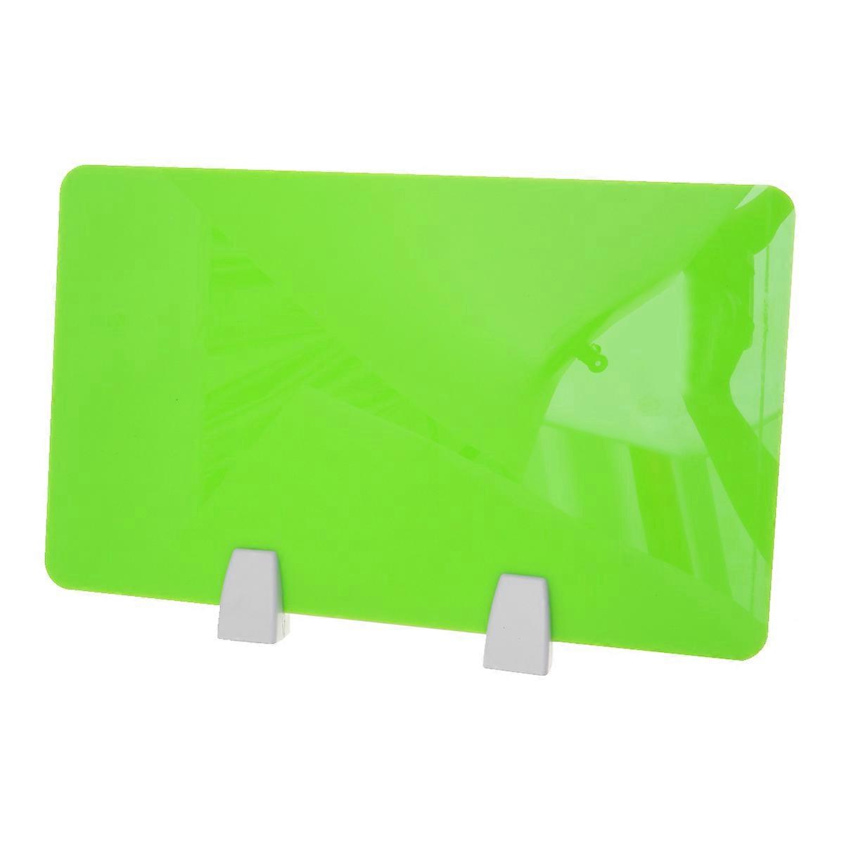 Office Desktop Baffle Table Separator Acrylic Screen Board Desktop Partition Board with Clamp 50x30cm (Green)