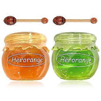 2 stuks Bee Lip Balm Honey Pot, Honey Jam Lip Mask, Lip Exfoliërende Bijenbalsem, Lip Exfoliërende Bijenbalsem