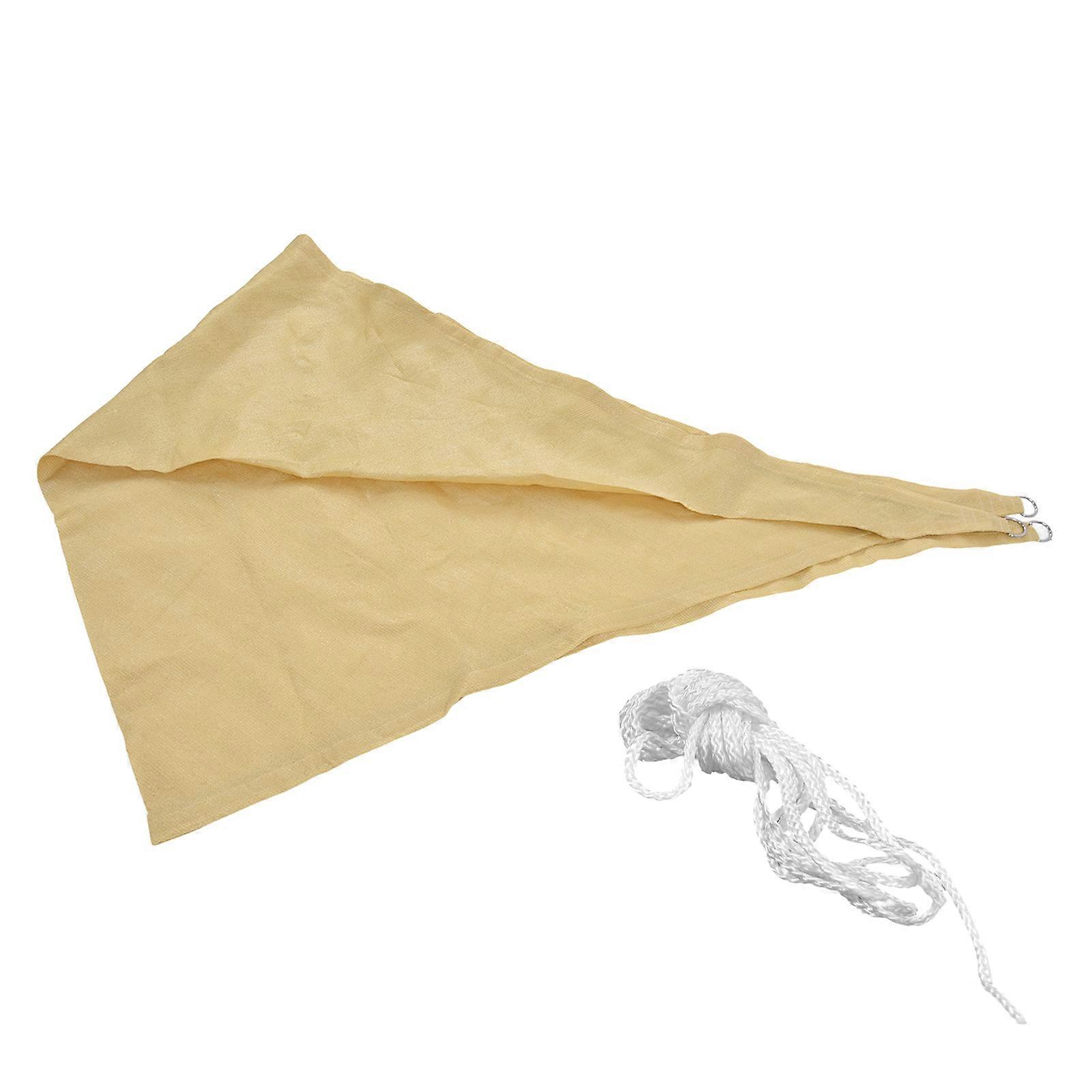 Sun Shade Sail HDPE Triangle Canopy UV Protection 3x3x3 Meter Beige for Garden Pool