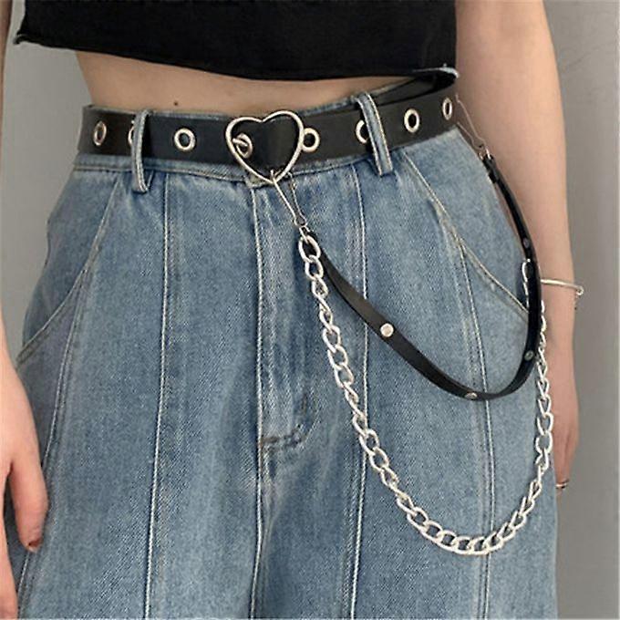 Ladies Belt Hollow Punk Double Exhaust Eyed Waist Chain